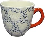 有田焼 東原窯 粉引富士桜 マグカップ 青 387197 有田焼 東原窯 粉引富士桜 マグカップ 青 387197